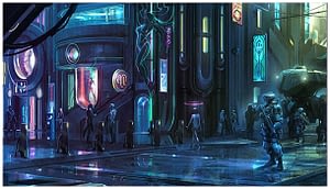 Cyberpunk RTS game